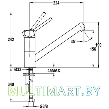 Смеситель TEKA AUK 913 (509130210) картинка 2